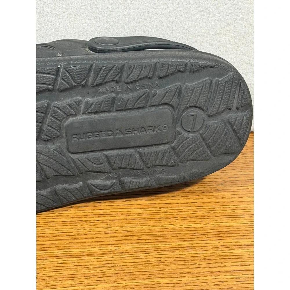 Rugged Shark Mens EVA Clog Shoes Black Slip On Sandals Size 7